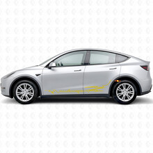 Voll aufgeladen im Electro-Stil Seiten Tür Vinyl-Aufkleber für Tesla Model Y_5