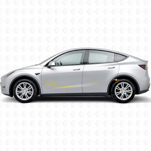 Kyiv Koordinaten & Routenlinien Aufkleber für Seitentür Vinylaufkleber für Tesla Model Y_5