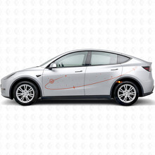 Side Space Route Vinyl-Aufkleber für Tesla Model Y_4