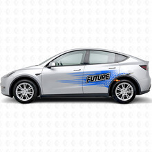 "Future"-Schriftzug Elektro-Stil Seiten-Vinylaufkleber für Tesla Model Y_2