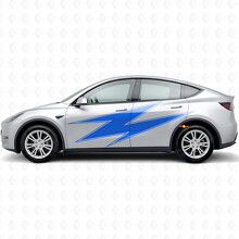 Lightning mit Kontur Seitlicher Vinyl-Aufkleber für Tesla Model Y_2