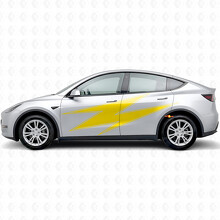 Lightning mit Kontur Seitlicher Vinyl-Aufkleber für Tesla Model Y_5