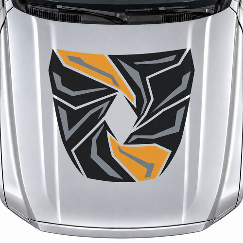 Obsidian Iris geometrischer Diamant Motorhauben-Vinylaufkleber für Toyota Tundra XK70 2021-heute