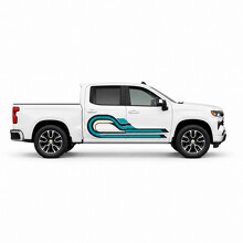 Tidal Circuit Geometrische Schleifen-Seitentür Vinylaufkleber für Chevrolet Silverado T1XX 2018-2026_2