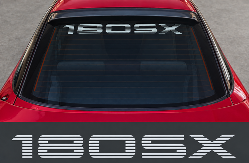 Nissan 180SX gestreifte Heckscheibenaufkleber Grafik