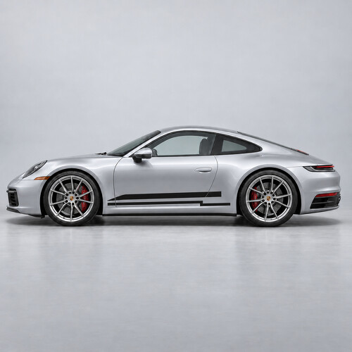 Heritage-Einlassstreifen Seiten-Vinylaufkleber für Porsche 911 2020