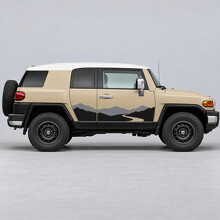 Alpine Pass Mountains Seiten-Tür Vinyl Aufkleber für Toyota FJ Cruiser_2