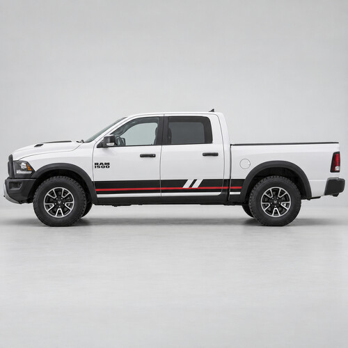 Diagonale Schlitze Seiten Vinyl Aufkleber Sticker für RAM 1500 Rebel 2016_1