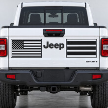 Rahmenbeschriftung mit Flaggenmotiv für die Heckklappe Jeep Gladiator 2023_2