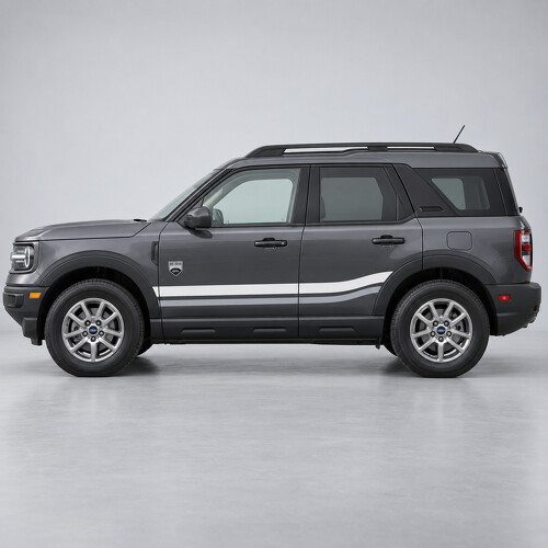 Doppelter Rücklauf Seiten-Vinylaufkleber für Ford Bronco Sport 2023