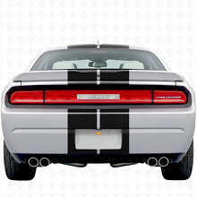 Doppelte Streifen mit individuellem Text Komplettset Vinylaufkleber für Dodge Challenger 2008-2014_3