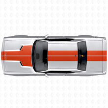 Doppelte Streifen mit individuellem Text Komplettset Vinylaufkleber für Dodge Challenger 2008-2014_5