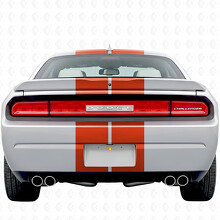 Doppelte Streifen mit individuellem Text Komplettset Vinylaufkleber für Dodge Challenger 2008-2014_6