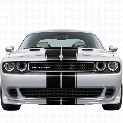 Doppelte Konturstreifen Komplettset Vinylaufkleber für Dodge Challenger 2008-2014
