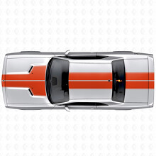 Doppelte Konturstreifen Komplettset Vinylaufkleber für Dodge Challenger 2008-2014_5