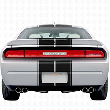 Vollständiges Vinyl-Aufkleberset mit Doppelkontur-Streifen & individuellem Text für Dodge Challenger 2008-2014_3