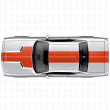 Vollständiges Vinyl-Aufkleberset mit Doppelkontur-Streifen & individuellem Text für Dodge Challenger 2008-2014_5