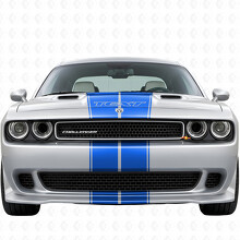 Vollständiges Vinyl-Aufkleberset mit Doppelkontur-Streifen & individuellem Text für Dodge Challenger 2008-2014_7
