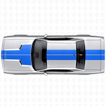 Doppelte individuelle Streifen Haube Dach Kofferraum Vinyl-Aufkleber Sticker für Dodge Challenger 2008-2014_2