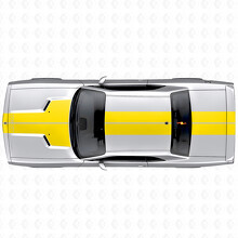 Doppelte individuelle Streifen Haube Dach Kofferraum Vinyl-Aufkleber Sticker für Dodge Challenger 2008-2014_5