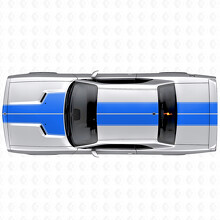 Duale Umrissstreifen Motorhaube Dach Kofferraum Vinyl-Aufkleber für Dodge Challenger 2008-2014_2