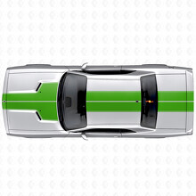 Duale Umrissstreifen Motorhaube Dach Kofferraum Vinyl-Aufkleber für Dodge Challenger 2008-2014_3