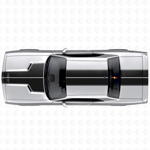 Duale benutzerdefinierte Umrissstreifen Motorhaube Dach Kofferraum Vinyl-Aufkleber Sticker für Dodge Challenger 2008-2014