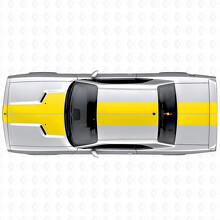 Duale benutzerdefinierte Umrissstreifen Motorhaube Dach Kofferraum Vinyl-Aufkleber Sticker für Dodge Challenger 2008-2014_5