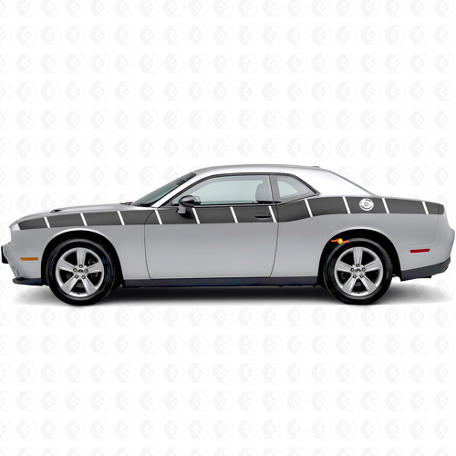 Strobe-Streifen Seiten-Vinylaufkleber für Dodge Challenger