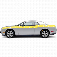 Strobe-Streifen Seiten-Vinylaufkleber für Dodge Challenger_5