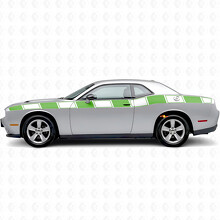 Streifen mit Stroboskop-Grafik Seitlicher Vinyl Aufkleber für Dodge Challenger_2