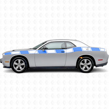 Streifen mit Stroboskop-Grafik Seitlicher Vinyl Aufkleber für Dodge Challenger_3