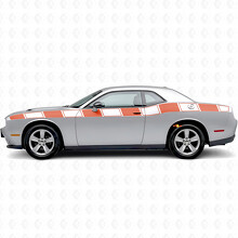 Streifen mit Stroboskop-Grafik Seitlicher Vinyl Aufkleber für Dodge Challenger_4
