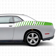 Strobe-Streifen Heckseitiger Vinyl-Aufkleber für Dodge Challenger_3
