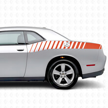 Strobe-Streifen Heckseitiger Vinyl-Aufkleber für Dodge Challenger_4
