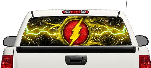 Flash-Logo Blitz DC Comics Heckscheiben Vinyl-Aufkleber