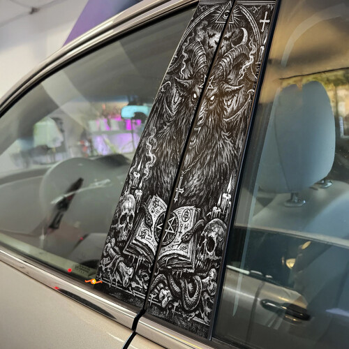 Dämonische Ziegen Türpfosten Vinyl-Aufkleber Sticker_1