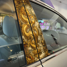 Golden Dragon Türpfosten Vinyl-Aufkleber Sticker_2