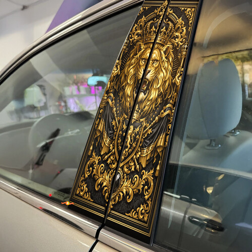 Golden Lion Türpfosten Vinyl Aufkleber Sticker_1