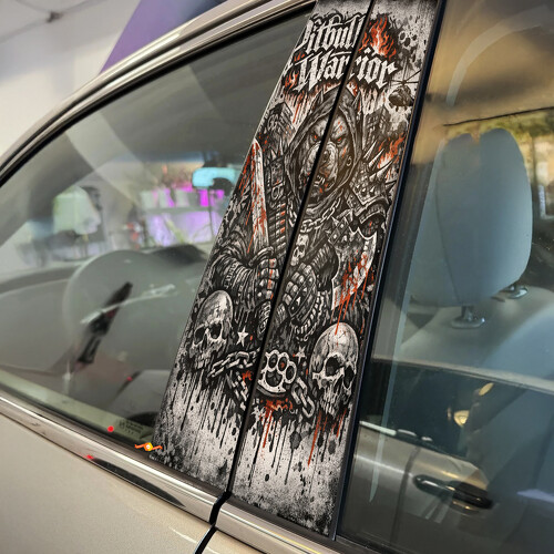 Pitbull Warrior Türpfosten Vinylaufkleber Sticker