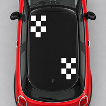 Checker-Ecken Dach Vinyl-Aufkleber für MINI Cooper 2014_2