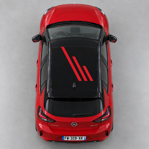 Offset-Balken Dach Vinyl Aufkleber Sticker für Opel Corsa_1