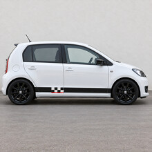 Checker Fensterleisten Seiten-Vinylaufkleber für Skoda Citigo_2