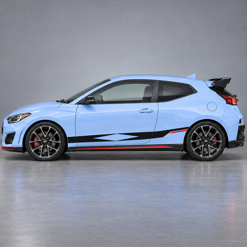 Diamond Kick Seiten Vinyl Aufkleber für Hyundai Veloster N_1