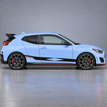 Diamond Kick Seiten Vinyl Aufkleber für Hyundai Veloster N_2