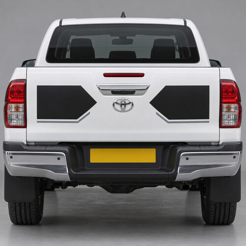 Inward Wings Heckklappen Vinyl-Aufkleber für Toyota Hilux Doppelkabine 2016-2020 Vor 2020 Facelift_1