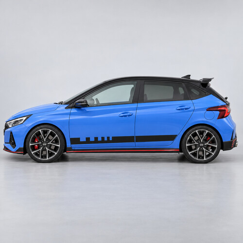 Pit Lane Zähne Seiten Vinyl-Aufkleber für Hyundai i20 N BC3 2021-2024