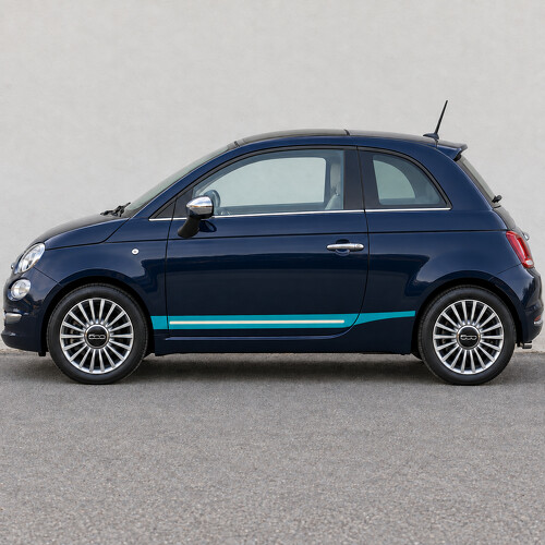 Wasserlinien-Einlass Seiten-Vinylaufkleber für Fiat 500 Typ 312 Facelift 2015-2024_1