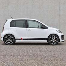 Roter Brücken-Seitenvinyl-Aufkleber für Volkswagen up! GTI 5-Türer 2018-2023_2