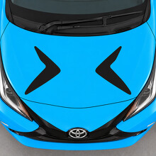 Entgegengesetzte Boomerangs Motorhauben-Vinyl-Aufkleber für Toyota Aygo AB40 2014-2018 Vor-Facelift_2